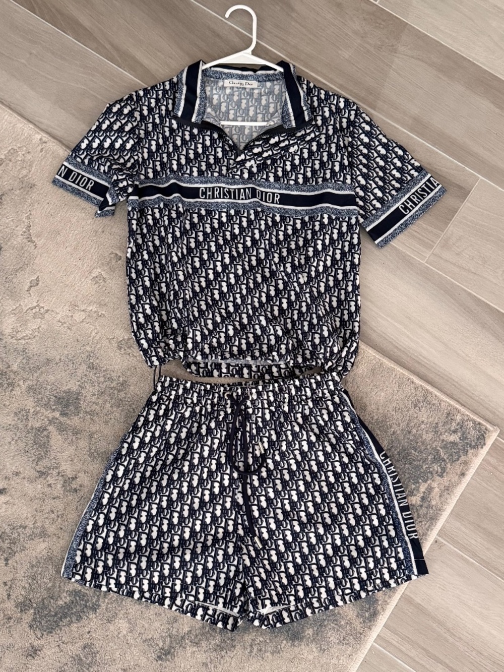 Dior style set shorts and shirt